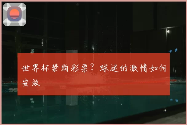 世界杯禁购彩票？球迷的激情如何安放
